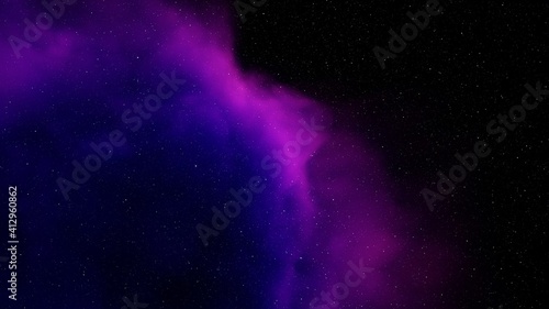 colorful space background with stars  nebula gas cloud in deep outer space  science fiction illustrarion 3d render