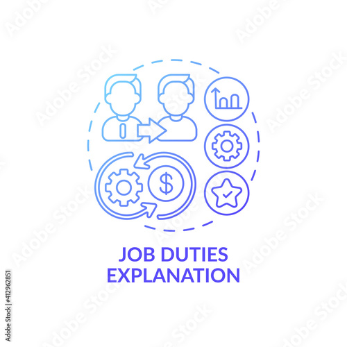 Skills, abilities and knowledge concept icon. Duties and responsibilities idea thin line illustration. Terms of reference. Vector isolated outline RGB color drawing
