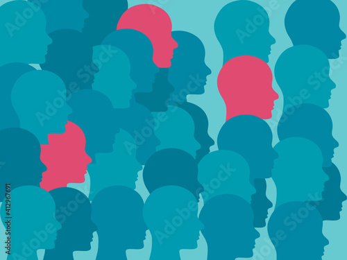 Herd Immunity concept illustration. background. Vector.