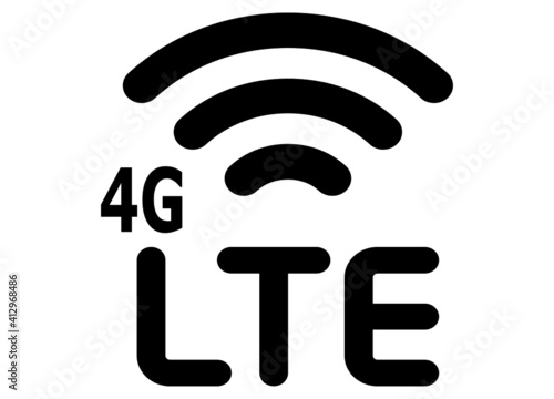 4g Lte icon, line sign - vector illustration eps10
