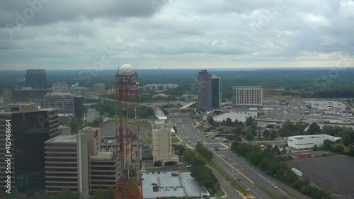 Aerial view of Tysons Corner Business district, Tysons, Virginia, USA