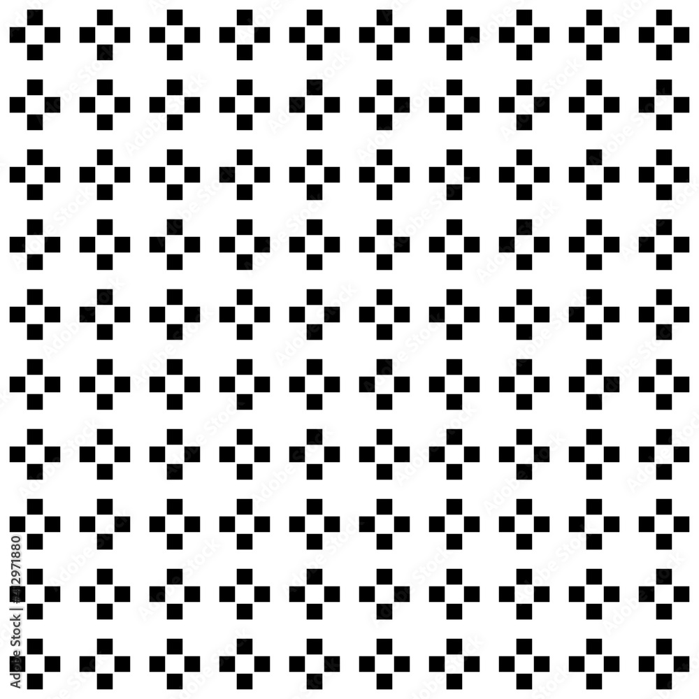 Fototapeta premium Cross squares white background. Vector squares pattern.