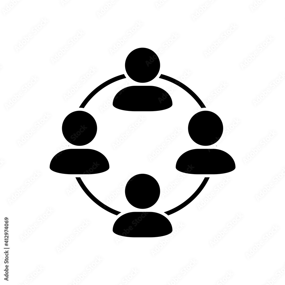 People Connection Vector Design Icon Template People Connection Vector Design Icon Template