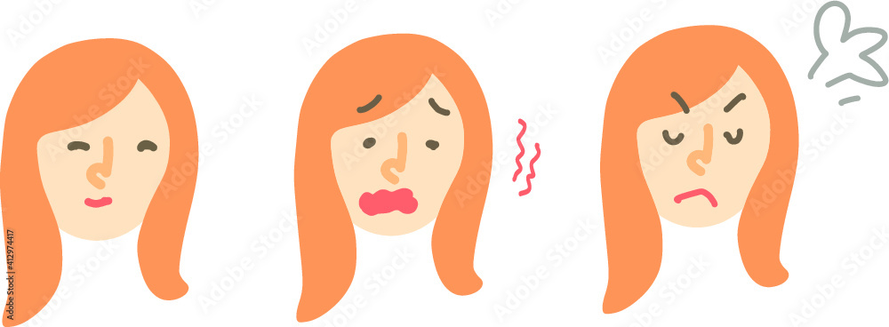 いろんな表情の顔3個セット