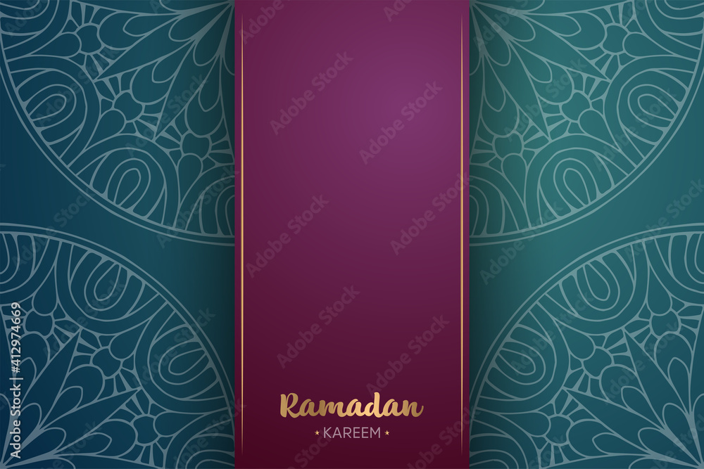 Ramadan kareem background with mandala ornament