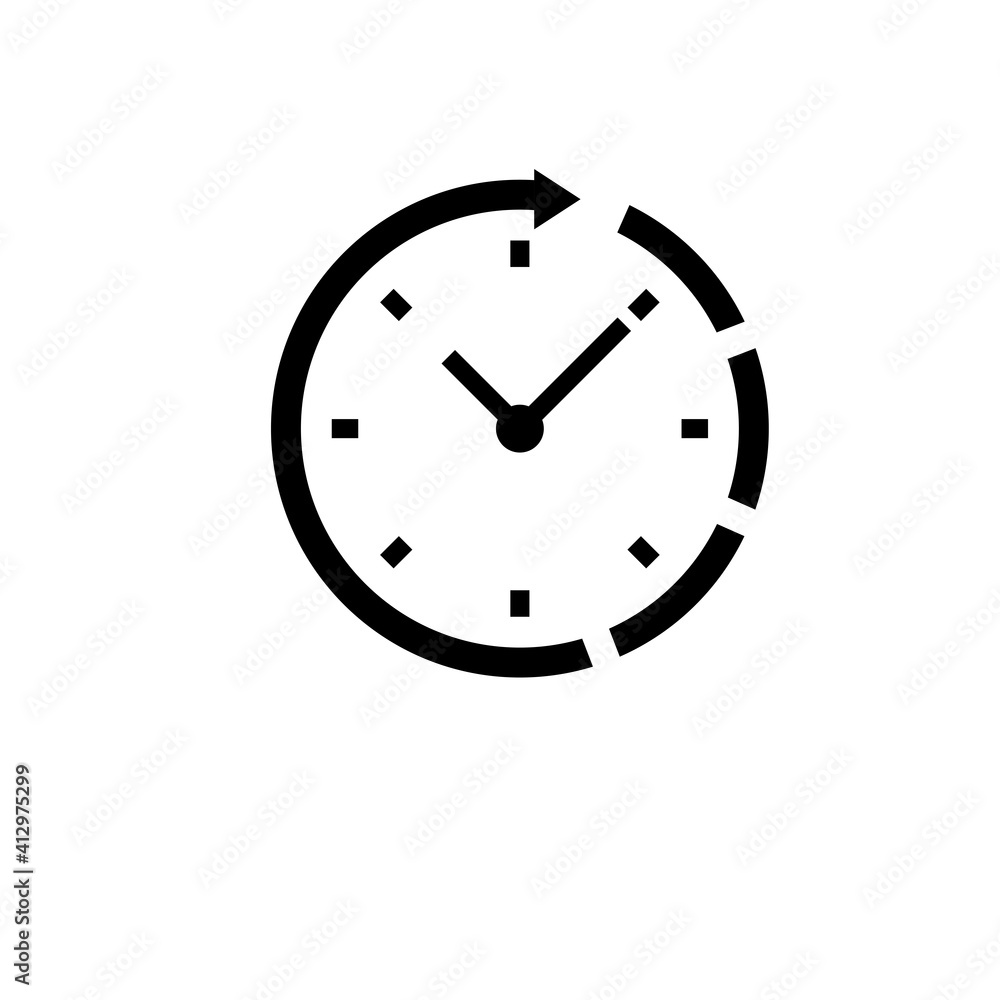 Clock Icon Vector Design Template Clock Icon Vector Design Template