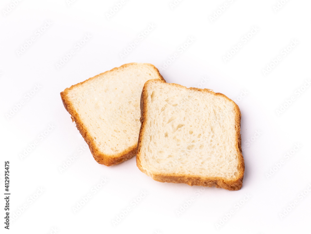 Bread isolated stock image with white background.