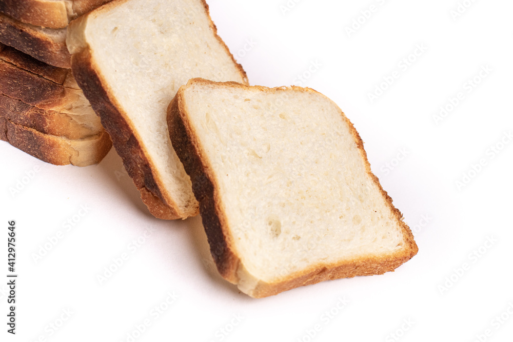 Bread isolated stock image with white background.
