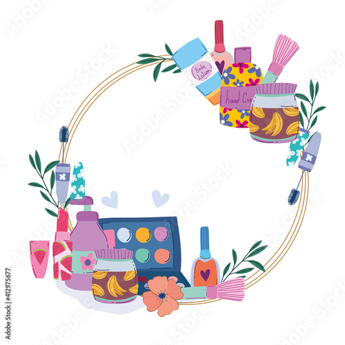 makeup fashion cosmetics beauty elements flowers decoration