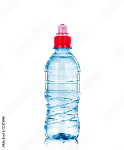 Small water bottle, isolated on white