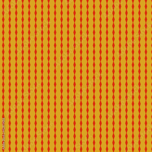 Illustration with repetitive geometric shapes, trendy color # DAA520 Fortuna Gold. Abstract background for web pattern, wallpaper, digital graphics, packaging, objects and artistic decor.