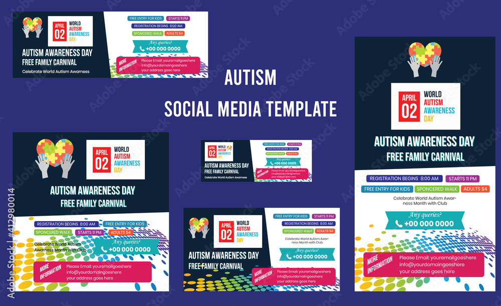 World autism awareness day. colorful puzzles vector background. Health care ,banner or poster of World autism awareness day