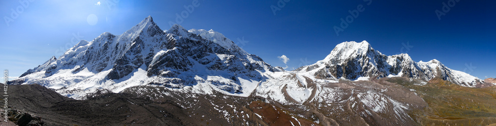 View on the mountains of Peru on the ausangate trek View on the mountains of Peru on the ausangate trek
