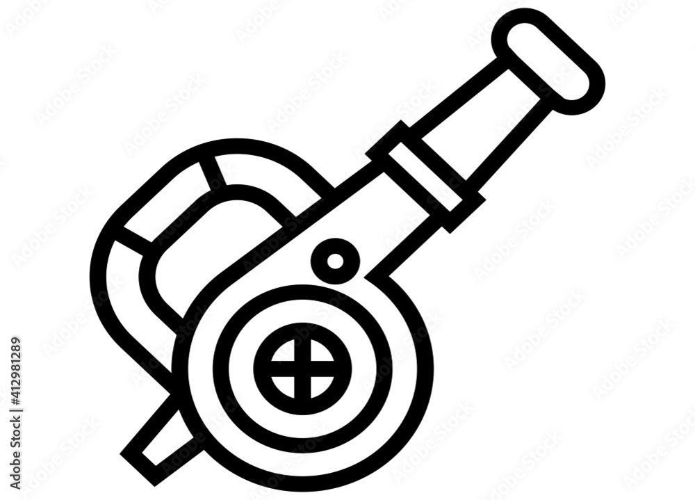 Vector of flat icon, blower vector icon for apps and website Vector of flat icon, blower vector icon for apps and website