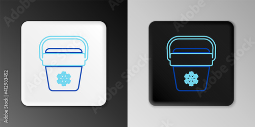 Line Cooler bag icon isolated on grey background. Portable freezer bag. Handheld refrigerator. Colorful outline concept. Vector.