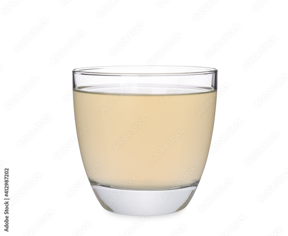 Glass with tasty drink isolated on white Glass with tasty drink isolated on white
