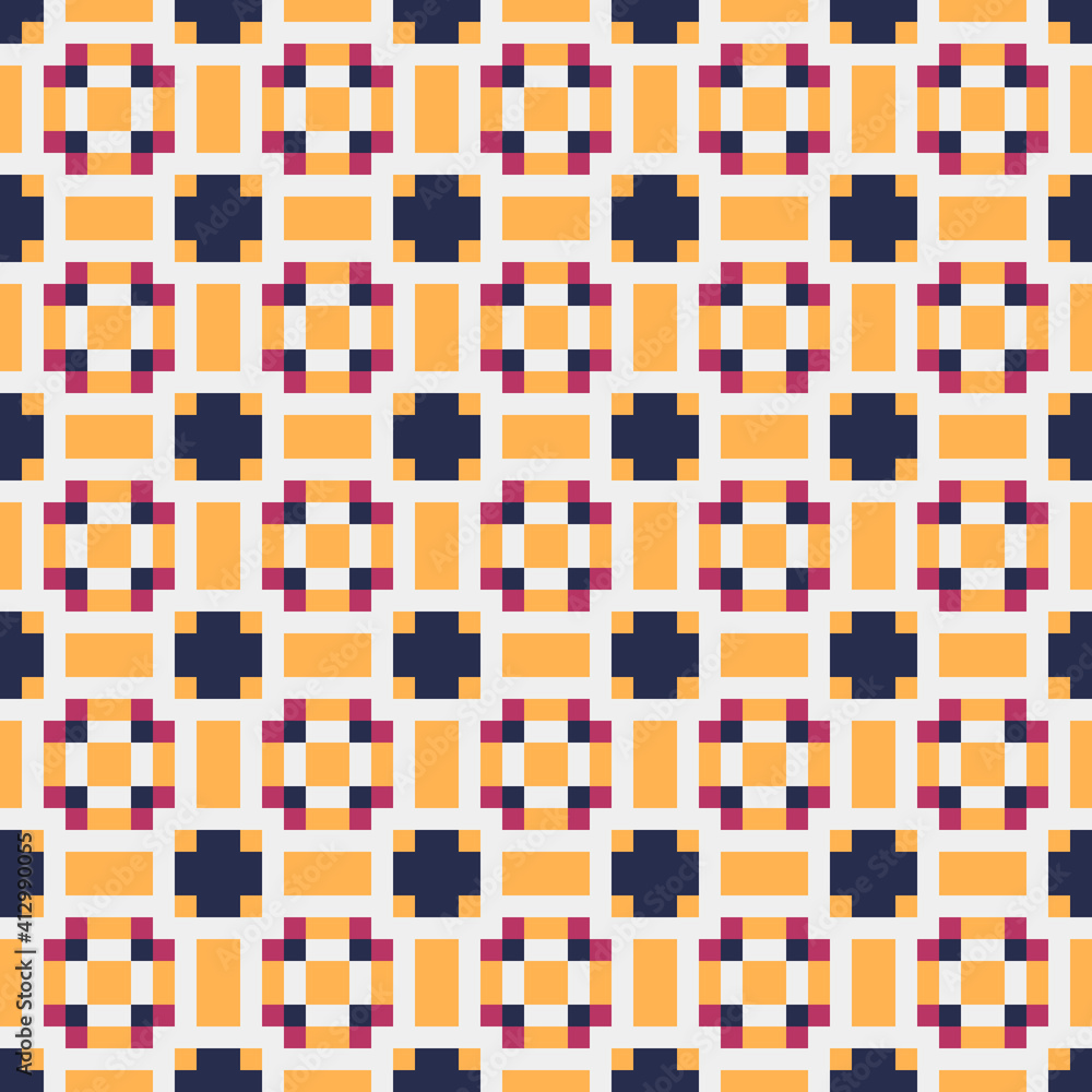 Fototapeta premium Abstract Cross Pattern generative computational art illustration