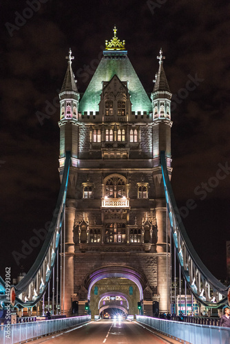 tower bridge at night