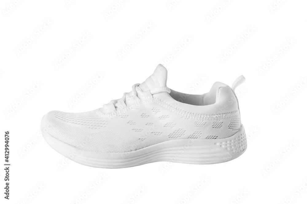 Stylish sport shoe isolated on white. Trendy footwear
