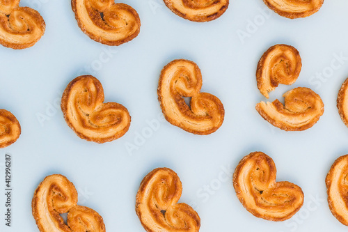 Cookies on a blue background