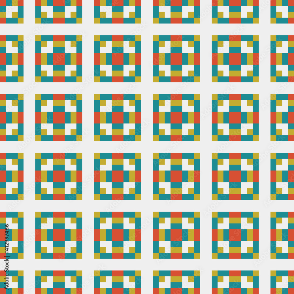 Fototapeta premium Abstract Cross Pattern generative computational art illustration