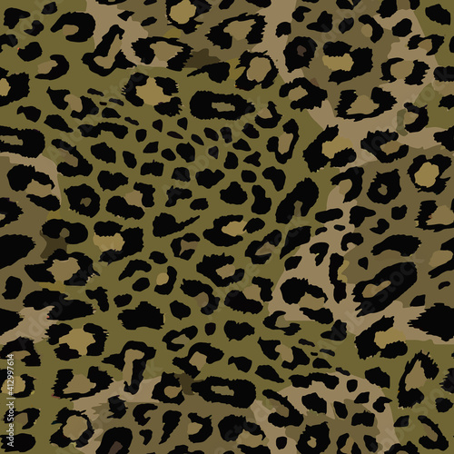 Full seamless leopard cheetah texture animal skin pattern vector. Design for textile fabric printing. Suitable for fashion use.