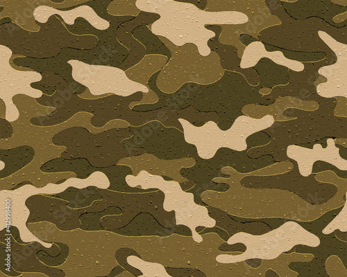 Full seamless camouflage texture skin pattern vector for military textile. Usable for Jacket Pants Shirt and Shorts. Dirty army camo masking design for hunting fabric print and wallpaper.