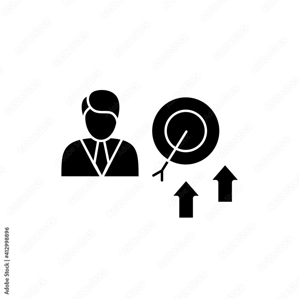 Achieving growth line icon. Personal growth concept. Achieving goals. Certification training. Growth plan. Filled flat sign. Isolated silhouette vector illustration Achieving growth line icon. Personal growth concept. Achieving goals. Certification training. Growth plan. Filled flat sign. Isolated silhouette vector illustration