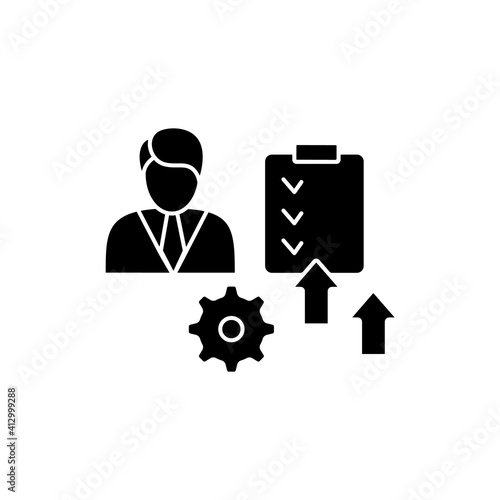 Personal development plan line icon. Personal growth concept. Self improvement and self realization. Growth plan. Quality of life. Filled flat sign. Isolated silhouette vector illustration