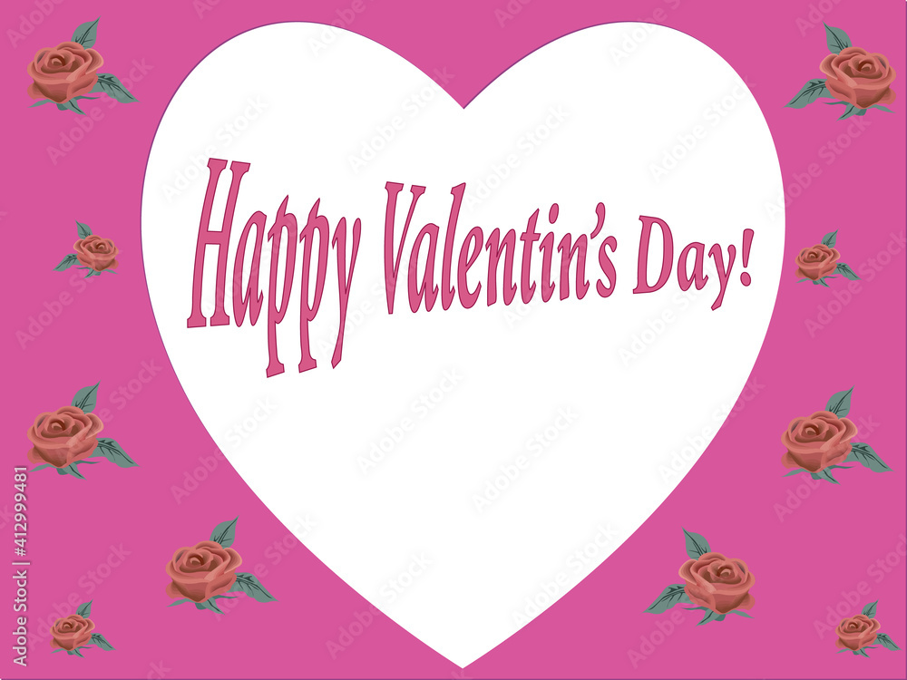 Vector illustration with a white heart on a pink background. Greeting card with heart
Vector illustration with a white heart on a pink background. Greeting card with heart