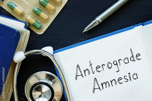Tableau sur toile Anterograde Amnesia is shown on the conceptual photo using the text