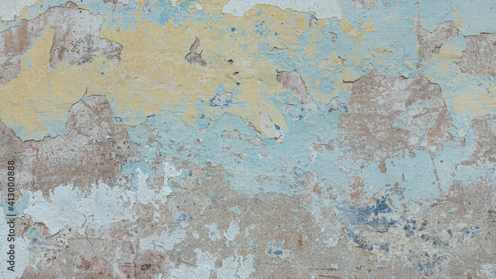 Detail of a portion of the wall. Tears, hiding, graffiti, paint, concrete. Detail of a portion of the wall. Tears, hiding, graffiti, paint, concrete.