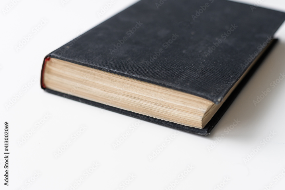 The book with a white cover on white background The book with a white cover on white background