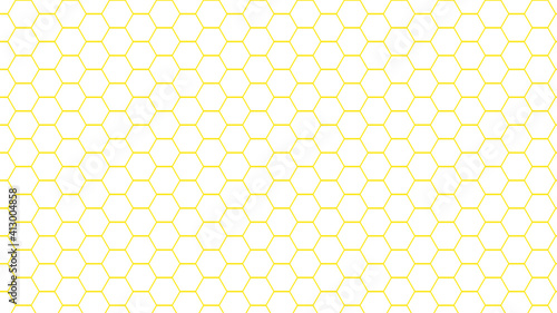 Yellow and White Hexagon Abstract Illustration Background