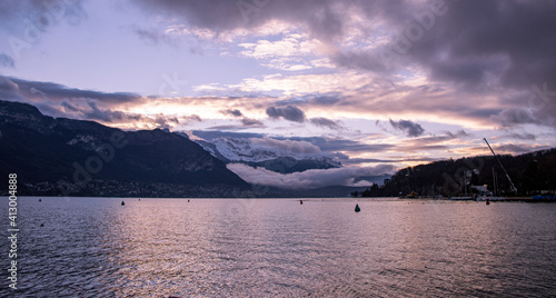 Lake Annecy sunrise