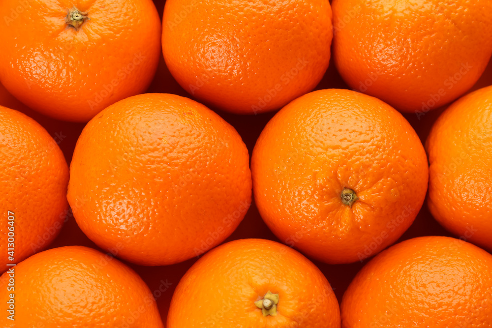 Fresh ripe oranges as background, top view Fresh ripe oranges as background, top view