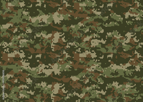 Full seamless camouflage texture skin pattern vector for military textile. Usable for Jacket Pants Shirt and Shorts. Army camo masking design for hunting fabric print and wallpaper. 