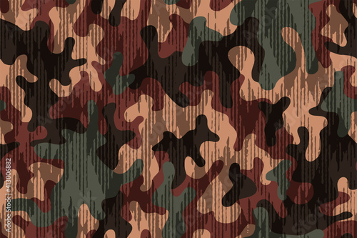 Full seamless military camouflage skin halftone lines pattern vector for decor and textile. Distressed lines army masking design for hunting textile fabric print and wallpaper. Design for trendy fashi