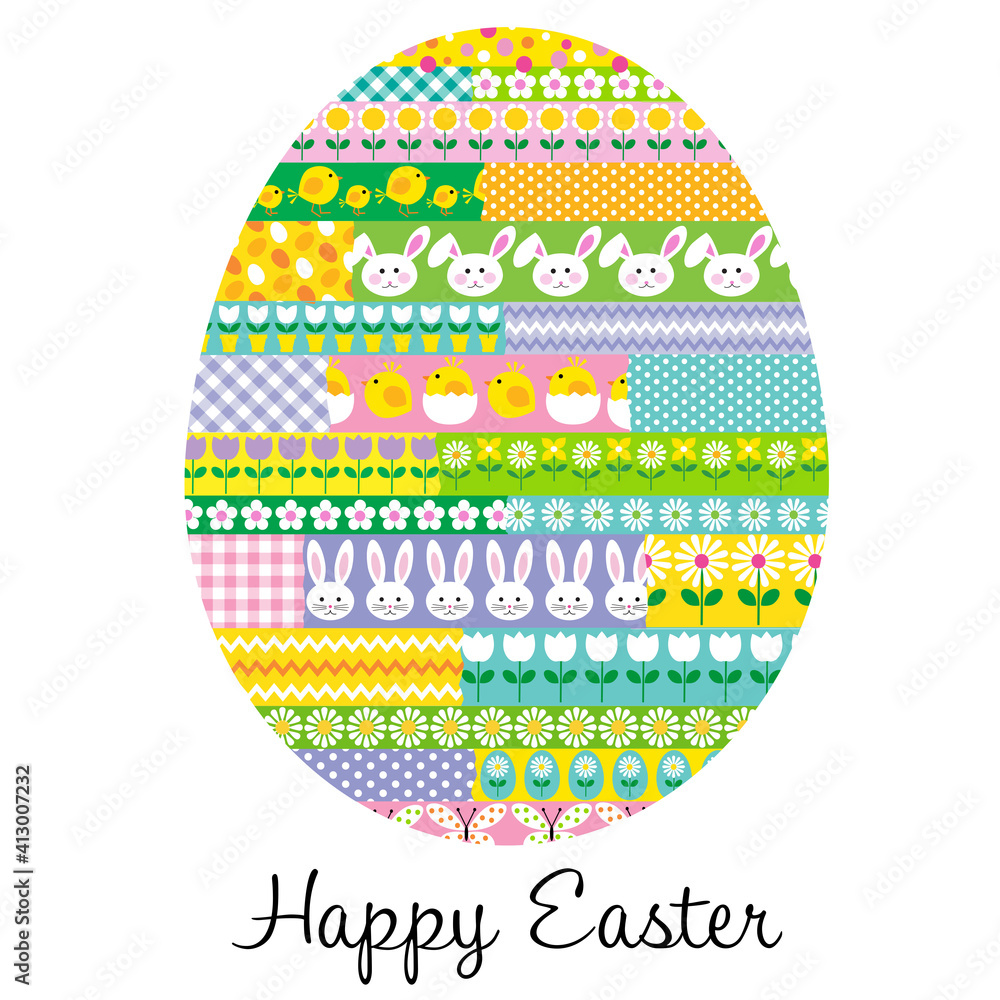 fun patterned Easter egg vector illustration
