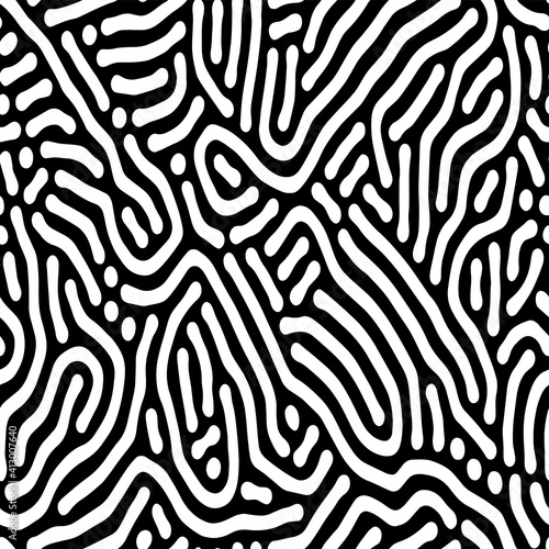 Full seamless abstract pattern vector for decoration. Black and white texture design for textile fabric printing and wallpaper. Grunge model for fashion and home design.