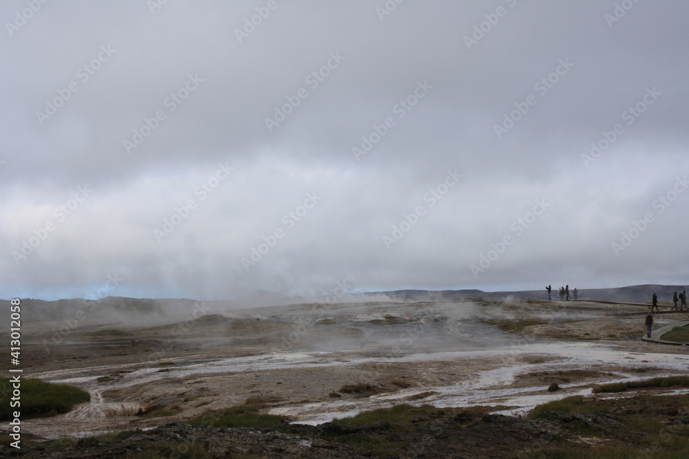 Hveravellir, Islandia.  Aguas termales ubicadas en la ruta 35.