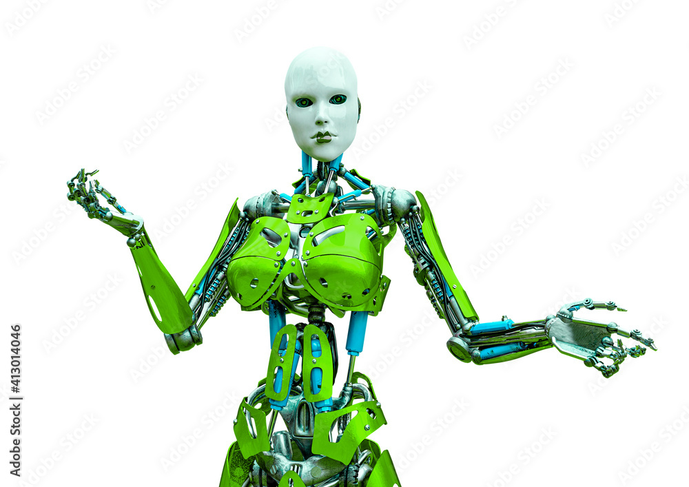cyborg girl with open arms cyborg girl with open arms