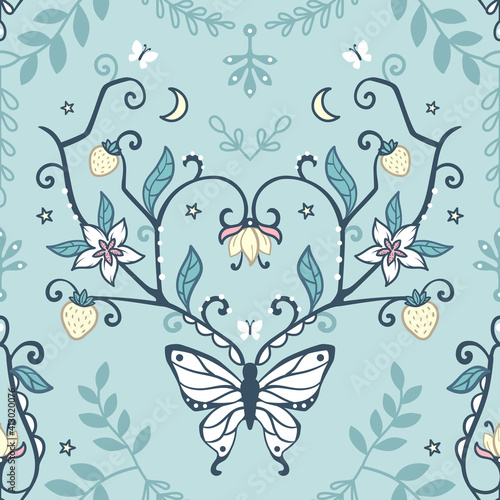 Foto Seamless repeated surface vector pattern design with symmetrical mirrored white