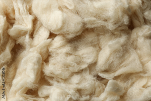 Clean white wool texture as background  closeup