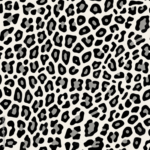 Vector seamless pattern with leopard spots. Endless stylish texture. Modern repeating background. Natural stylish spotty animal print. Can be used as swatch for illustrator.