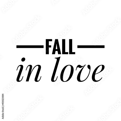 Cuadro en lienzo ''Fall in love'' Lettering