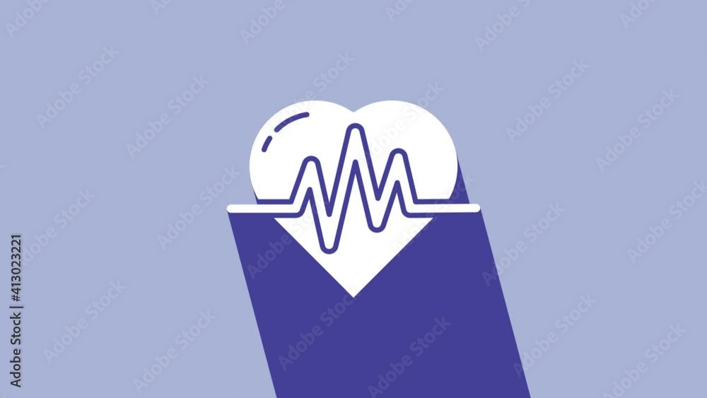 White Heart rate icon isolated on purple background. Heartbeat sign. Heart pulse icon. Cardiogram icon. 4K Video motion graphic animation White Heart rate icon isolated on purple background. Heartbeat sign. Heart pulse icon. Cardiogram icon. 4K Video motion graphic animation