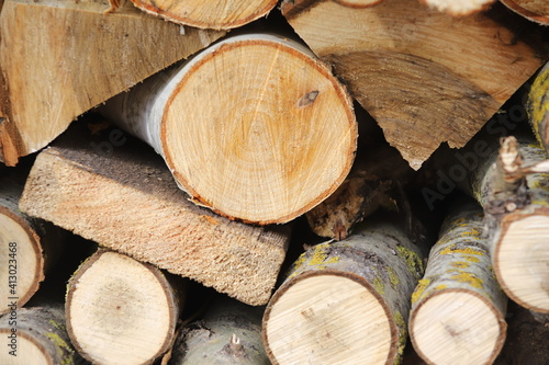 wood stack circle