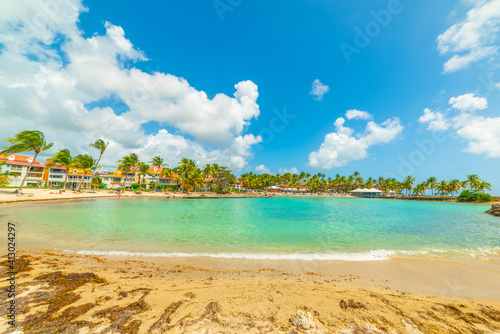 Fototapeta Naklejka Na Ścianę i Meble -  Colorful shore in Bas du Fort beach in Guadeloupe