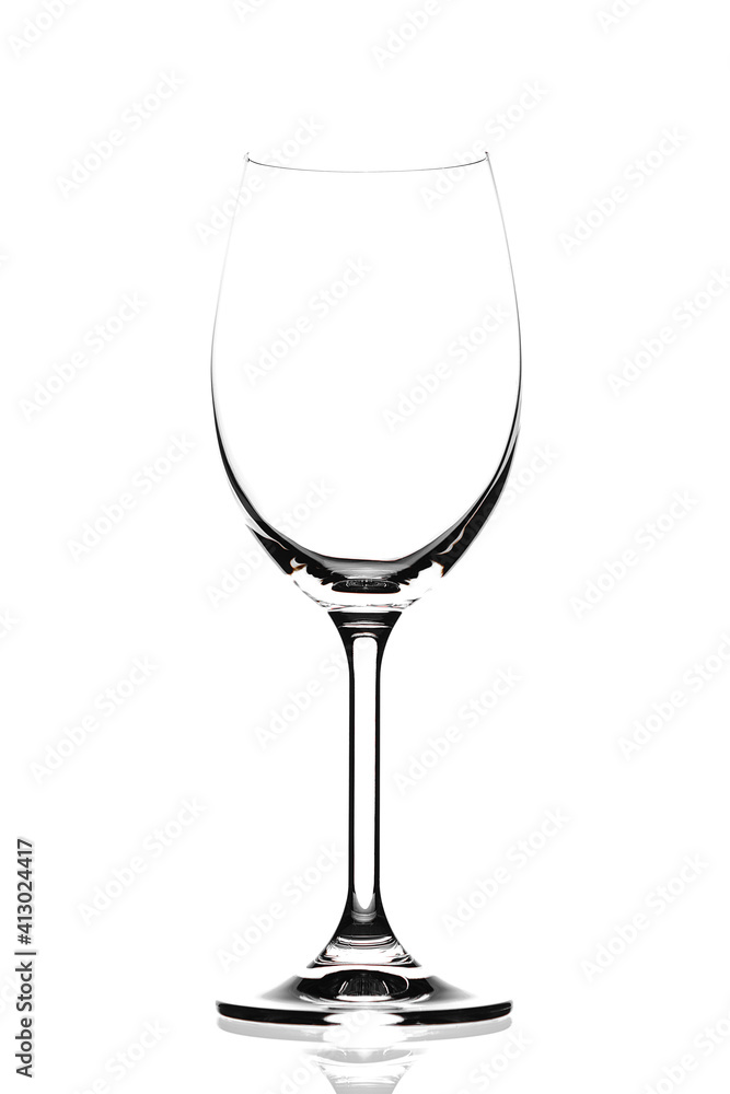 Empty wine glass. isolated on a white background Empty wine glass. isolated on a white background